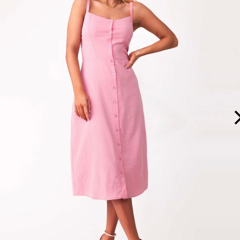 Kittenish pink corset tank midi dress. Brand new! With tags! - Picture 4 of 5